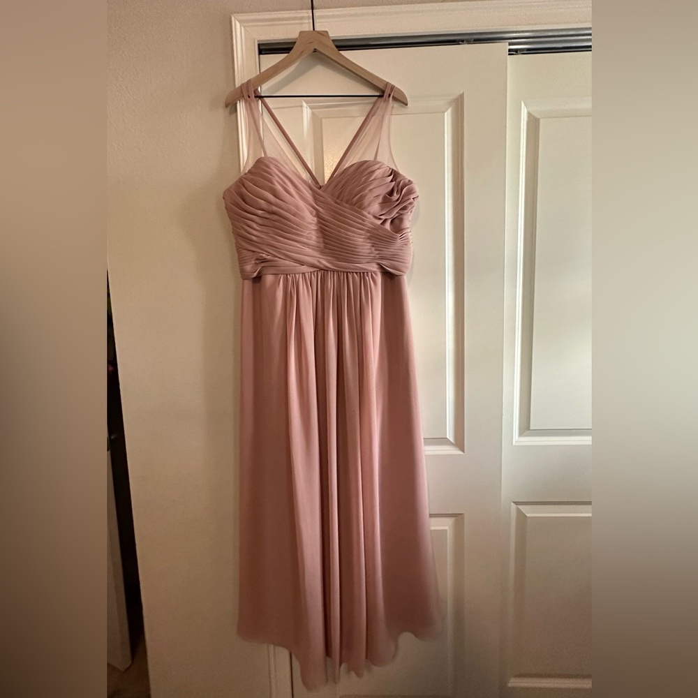 JJs House A-Line V-neck Floor-Length Chiffon Bridesmaid Dress